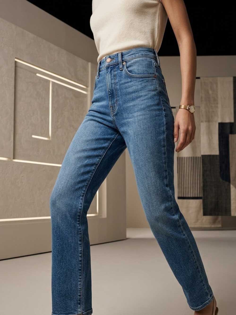 Madewell Straight-Leg Jeans in Medium Blue + A GIFT 🎁